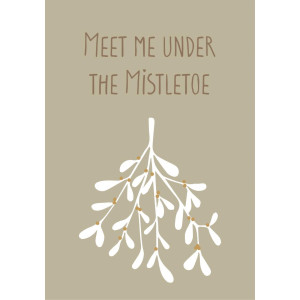 Metalowa Tabliczka Meet me under the Mistletoe Ib Laursen