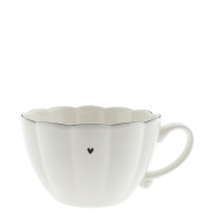 Miska Soup Bowl White/Ruffle Black Bastion Collections