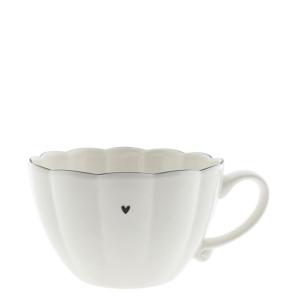 Miska Soup Bowl White/Ruffle Black Bastion Collections