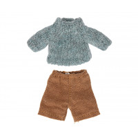 Ubranko Knitted Sweater & Pants Dla Myszki Starszy Brat Maileg 