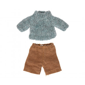 Ubranko Knitted Sweater & Pants Dla Myszki Starszy Brat Maileg 