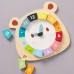 Drewniana Zabawka Edukacyjna Kolorowy Zegar Miś Tender Leaf Toys