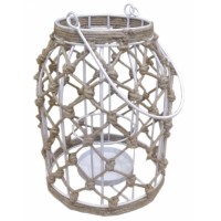 Lampion White Jute Knitted Bastion Collections 
