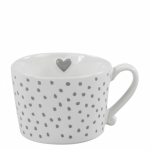 Kubek Z Serduszkiem Little Dots Grey Bastion Collections 