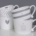 Kubek Z Serduszkiem Coffee Love Grey Bastion Collections