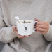 Kubek White Let's stay Home Black Bastion Collections 