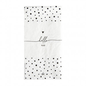 Papierowe Serwetki White/Dots Hello You Bastion Collections 