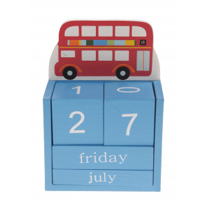 Kalendarz drewniany Double Decker Bus