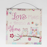 Metalowa Tabliczka Love Makes a House a Home