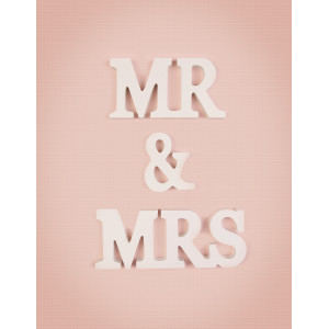 Napis Mr & Mrs