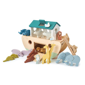 Drewniany Statek Ze Zwierzątkami Arka Noego Tender Leaf Toys