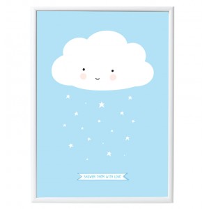 Plakat Cloud Blue A Little Lovely Company 