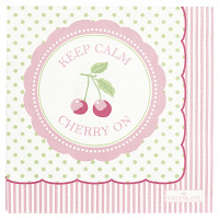 Papierowe Serwetki Cherry Berry Green Small Green Gate 