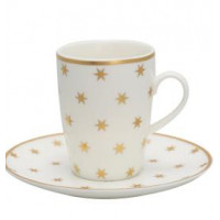 Filiżanka Ze Spodkiem Espresso Nova Gold Green Gate Filiżanka Ze Spodkiem Espresso Nova Gold Green Gate