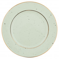 Talerz Pale Green With Gold Rim Green Gate 