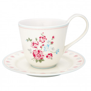 Filiżanka Ze Spodkiem Sonia White Green Gate 