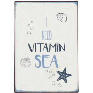 Metalowa Tabliczka I Need Vitamin Sea Ib Laursen 