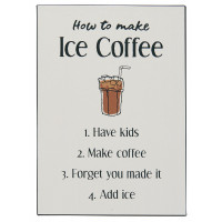 Metalowa Tabliczka How to make Ice Coffee Ib Laursen 