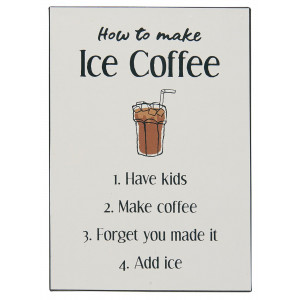 Metalowa Tabliczka How to make Ice Coffee Ib Laursen 