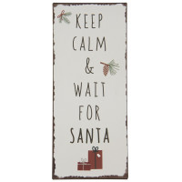 Metalowa Tabliczka Keep Calm & Wait for Santa Ib Laursen 