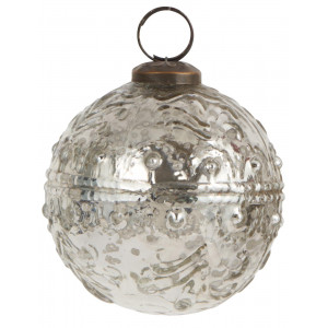 Bombka Ornament Silver Duża Ib Laursen 
