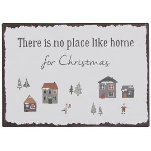 Metalowa Tabliczka There is no place like home for Christmas Ib Laursen