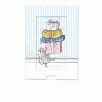 Pocztówka Mouse With Gifts
