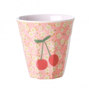 Kubek Z Melaminy SMALL FLOWERS AND CHERRY PRINT Rice 