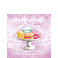 Papierowe Serwetki Macarons Rose