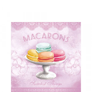 Papierowe Serwetki Macarons Rose